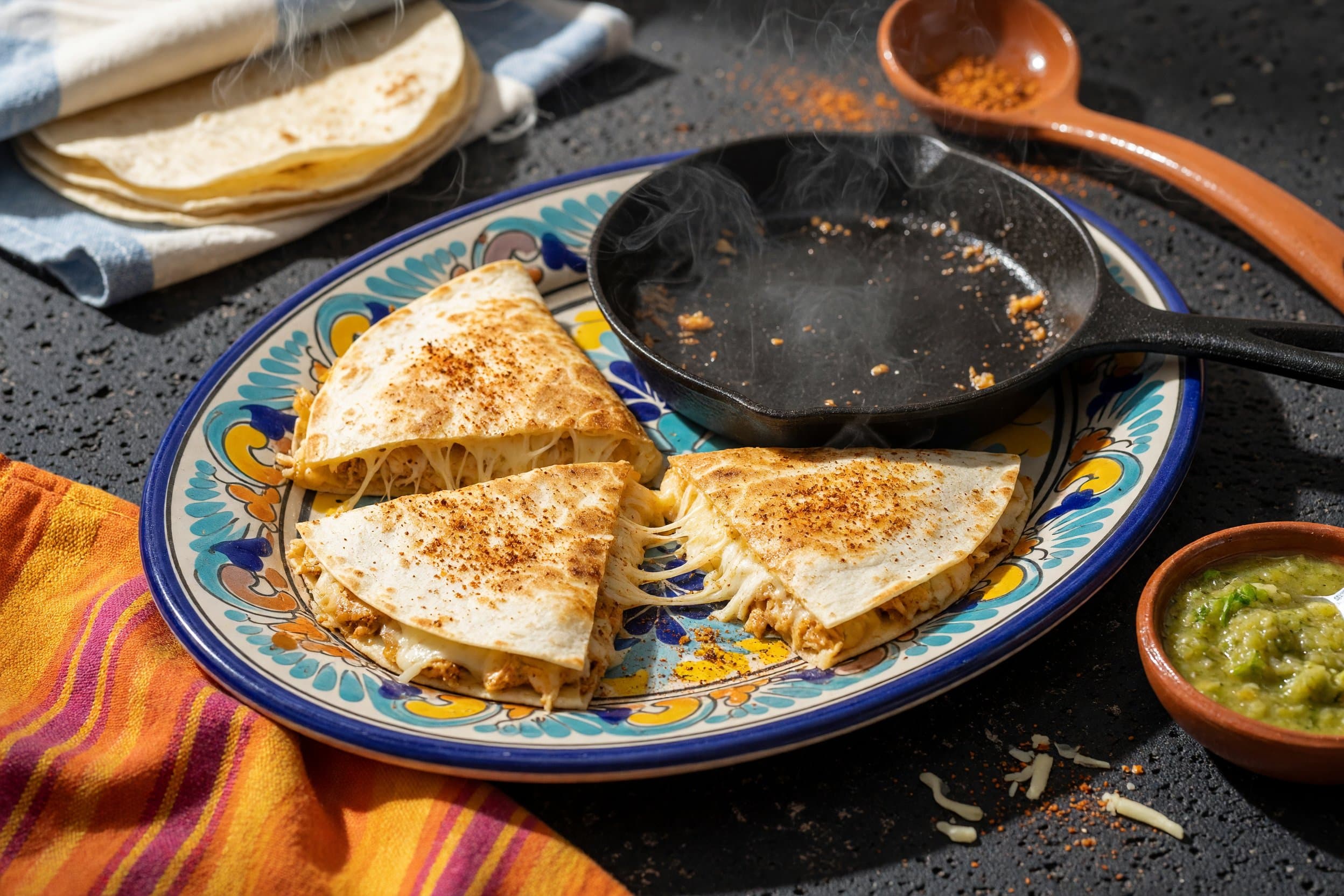 Remove your quesadilla from the heat and slice it into 4 pieces and enjoy! I lov while preparing Taco Bells Chicken Quesadilla