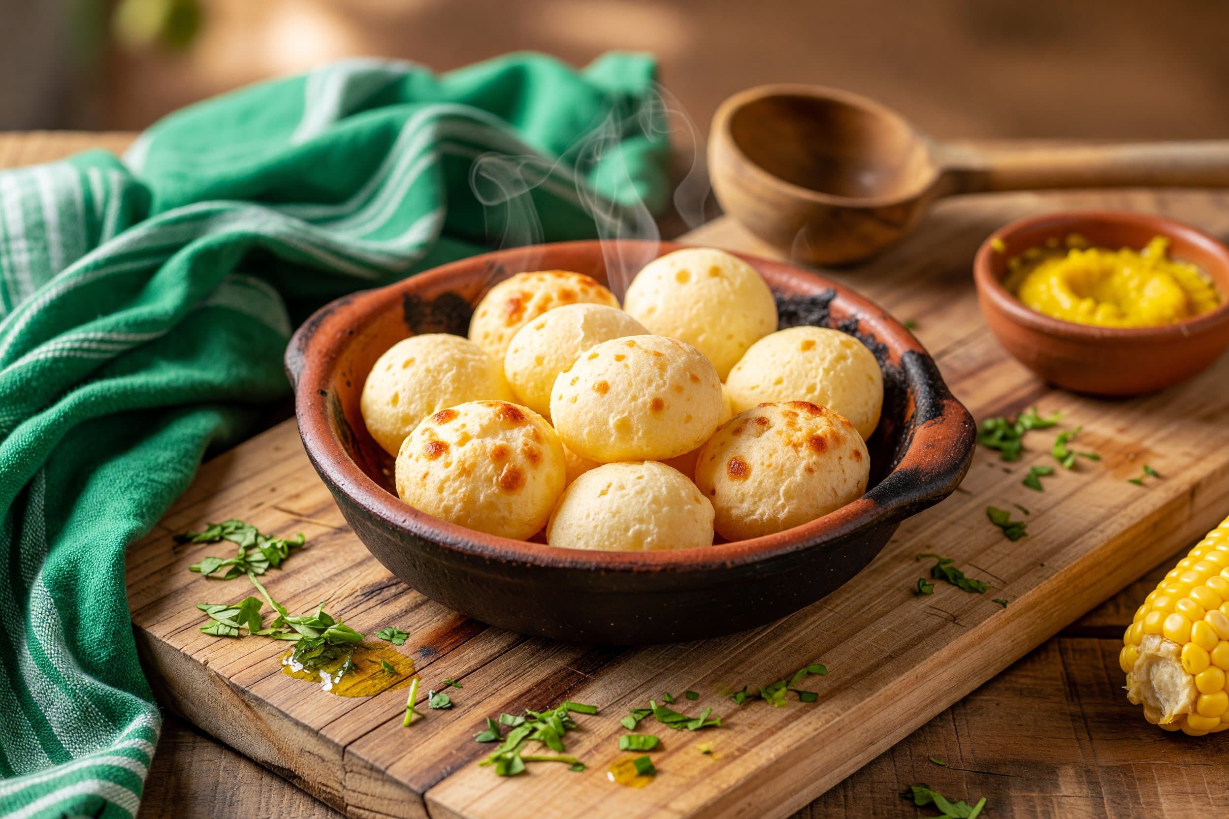 Bake in your preheated oven for 15-17 minutes, or until golden brown and puffed while preparing Brazilian Cheese Ball Recipe