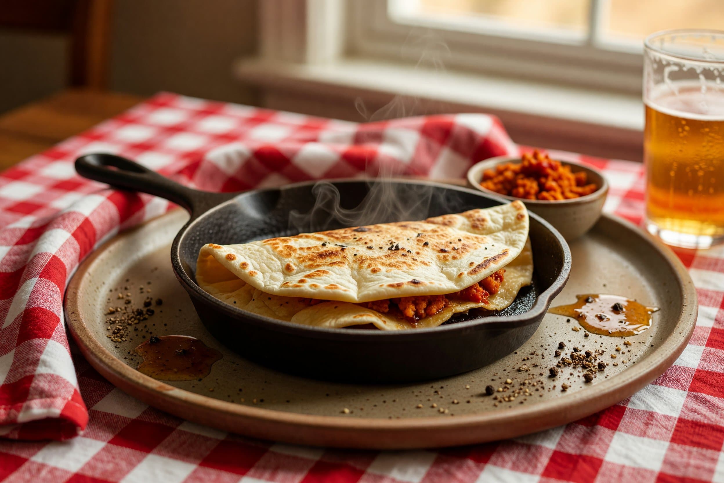 Toast in a pan over medium high heat, fold side down for 90 seconds on each side while preparing Easy to Make Breakfast Crunchwrap Supremes