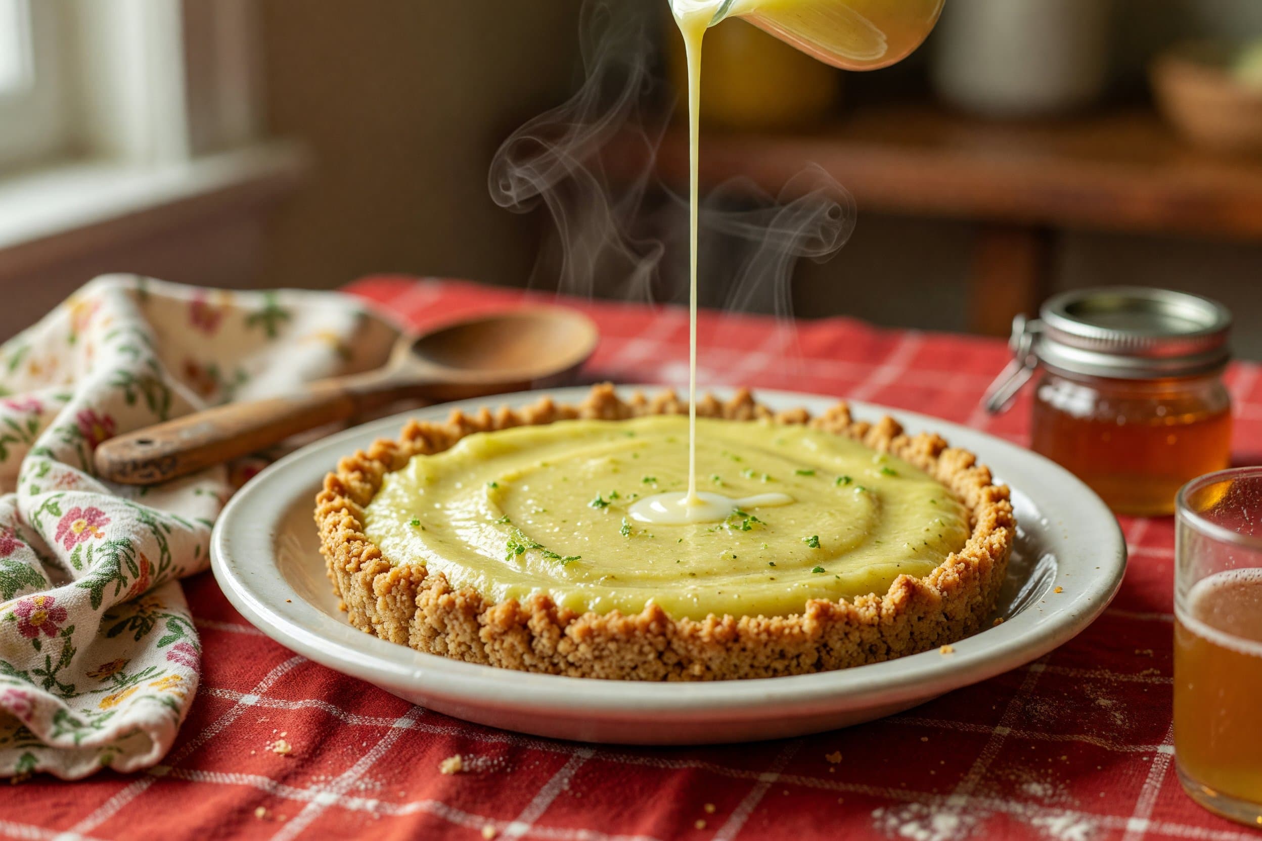 Garnish as desired while preparing 7-Ingredient Key Lime Pie