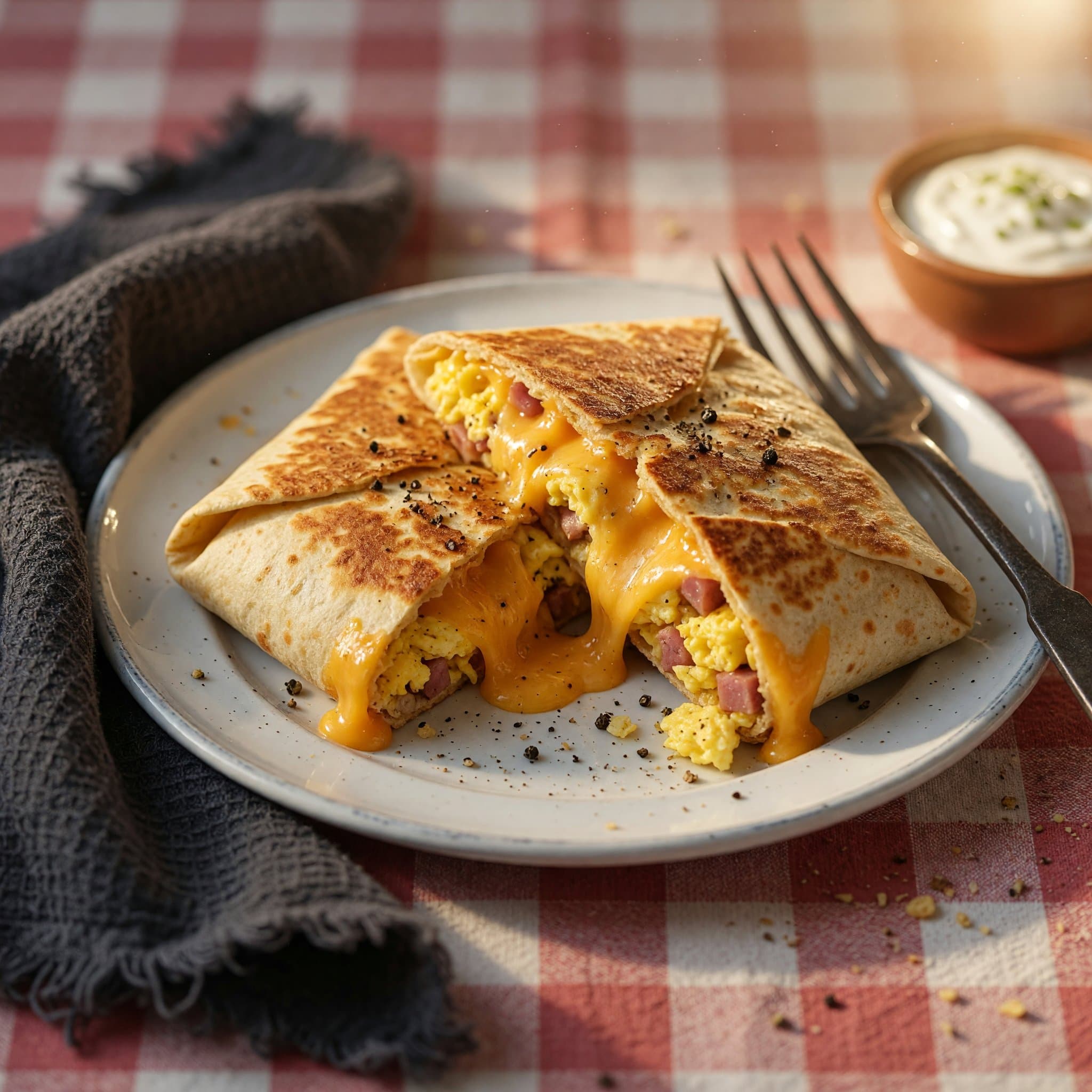 Ham Egg & Cheese Breakfast Crunchwraps