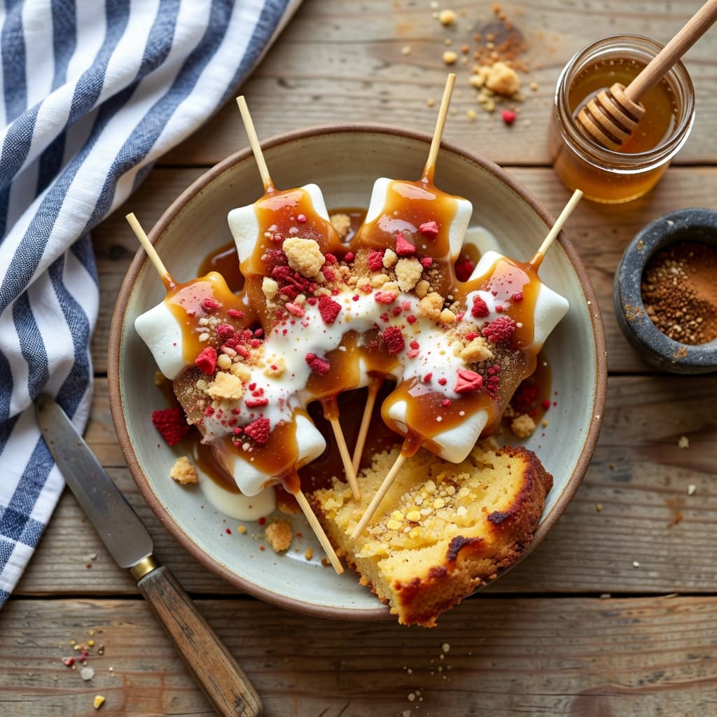 Strawberry Shortcake Marshmallow Wands — caramel-dipped, shortbread-crusted, and ready in 20 minutes.