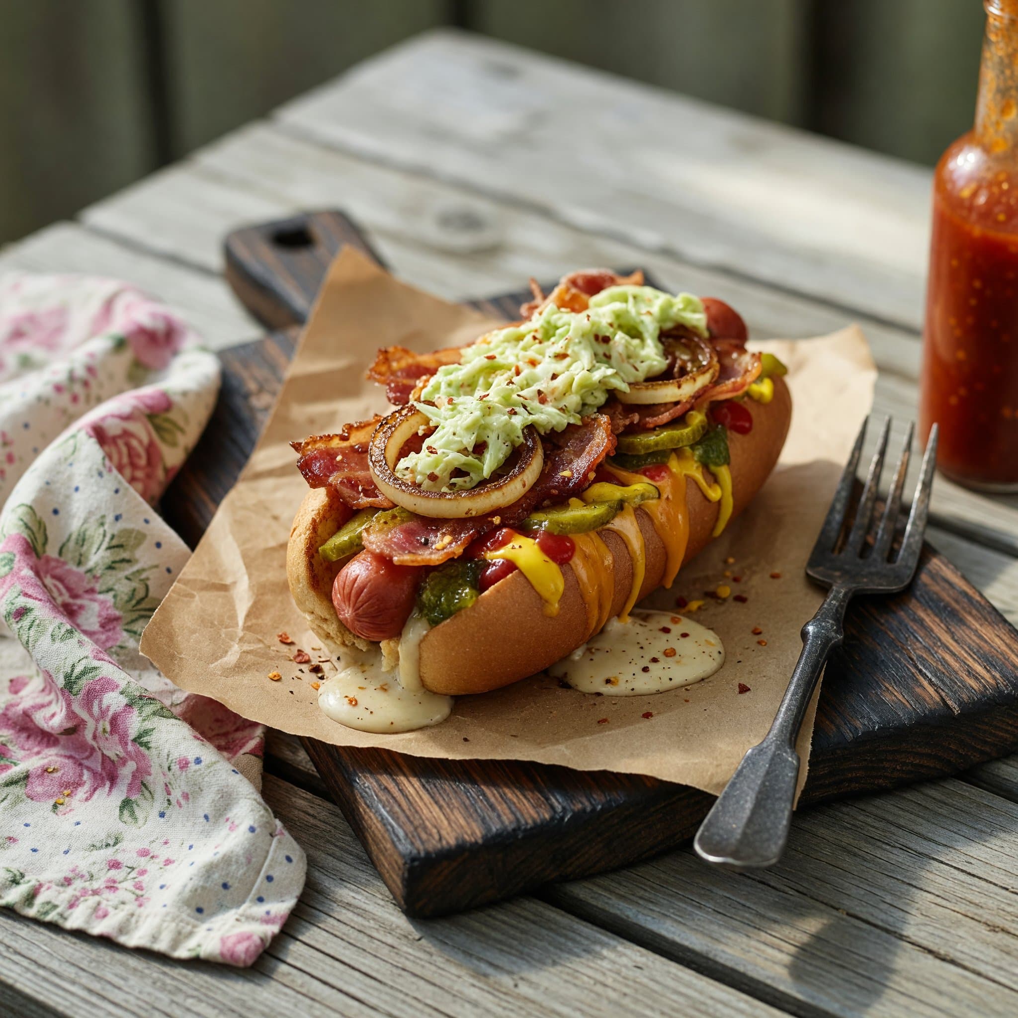 Fully Loaded American Hotdog Recipe | BBQ